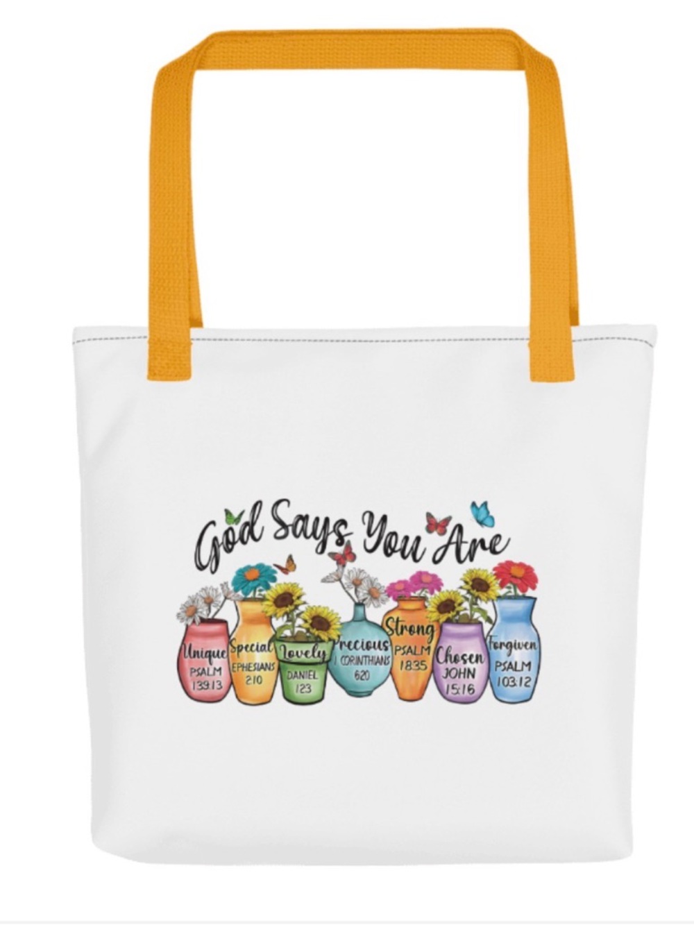 Custom Graphic, “GOD SAYS YOU ARE”…Tote,
